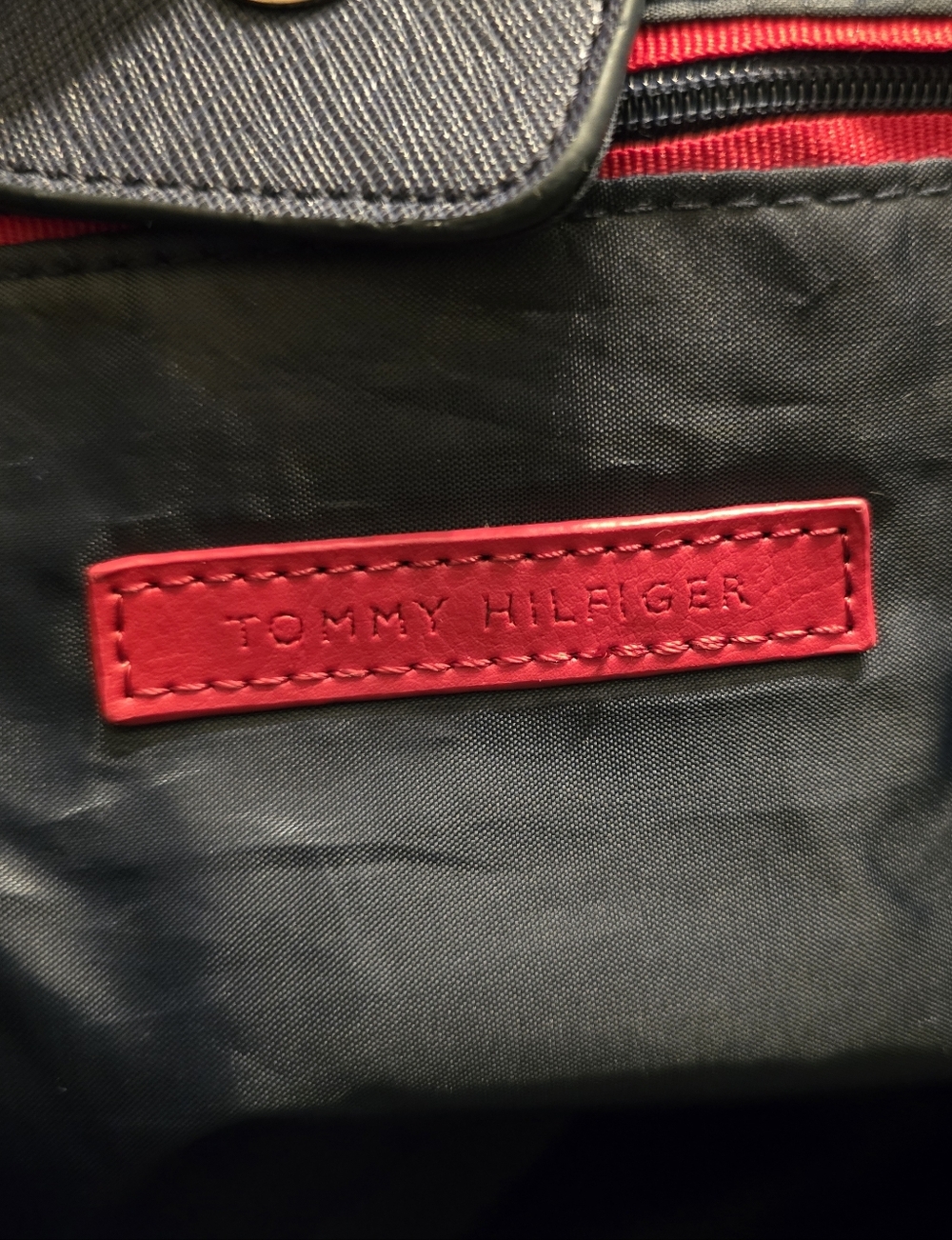 Tommy Hilfiger Navy & Black Monogram Tote / Purse - Picture 5 of 11